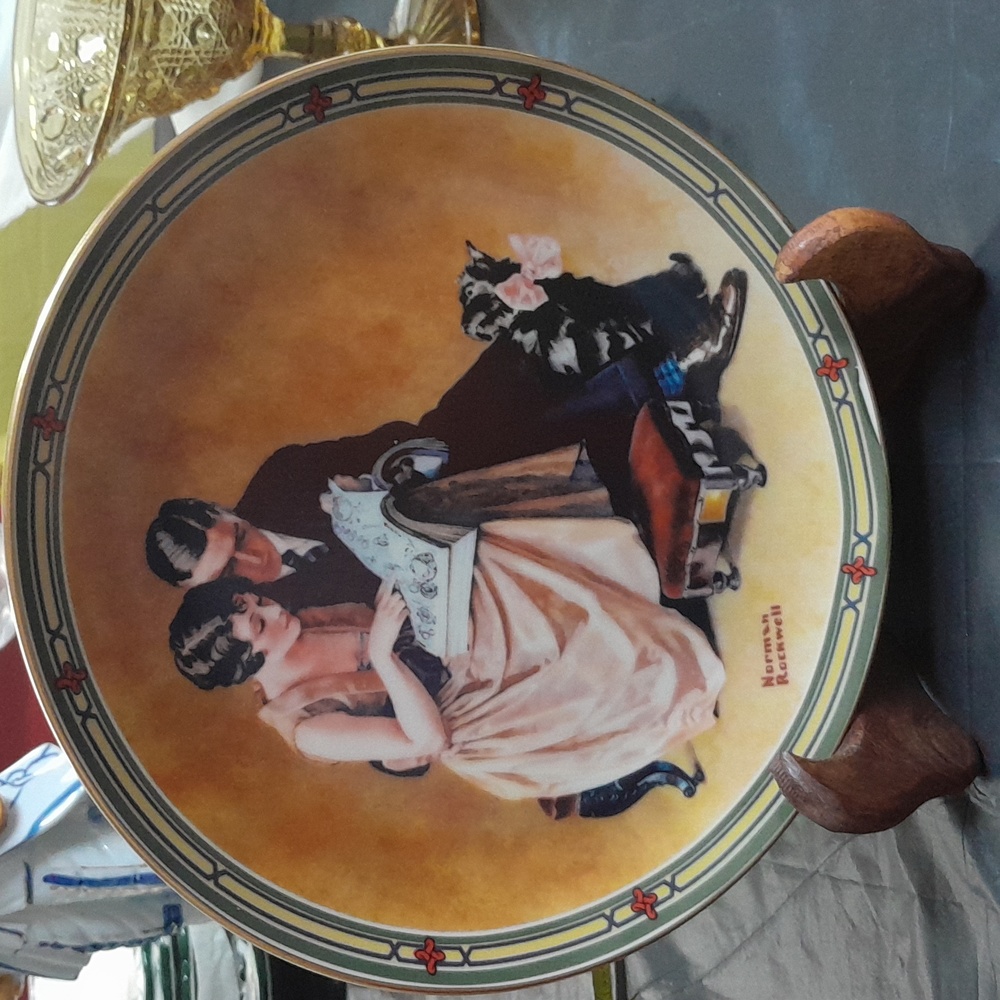 Norman Rockwell Collector Plate with Wooden Stand